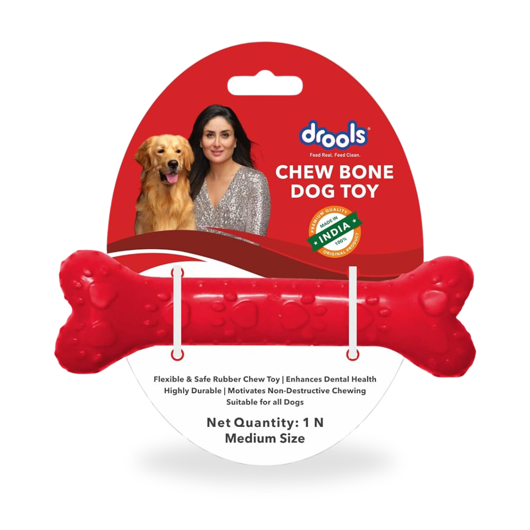 Drools Non-Toxic Rubber Chew Bone Teething Toy For Dogs Drools