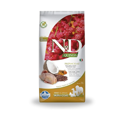 Farmina N&D Quinoa Skin And Coat Duck Quinoa Coconut And Turmeric Grain Free All Breeds Adult Dog Dry Food Farmina N&D