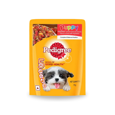 Pedigree Chicken & Liver Chunks In Gravy With Vegetables - Puppy Pedigree