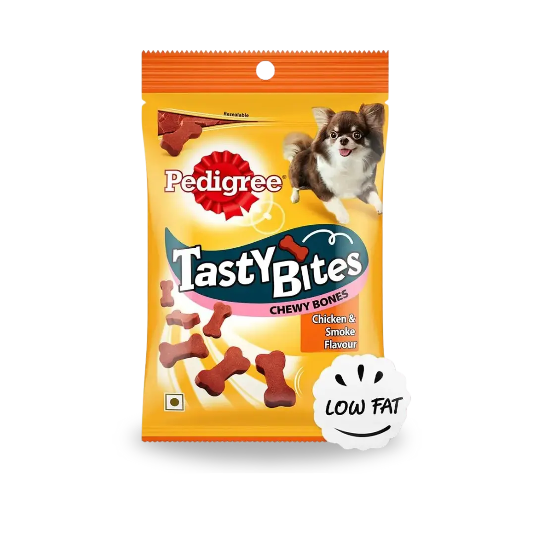 Pedigree Tasty Bites Chewy Bones Chicken & Smoke Flavour Pedigree