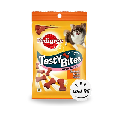 Pedigree Tasty Bites Chewy Bones Chicken & Smoke Flavour Pedigree