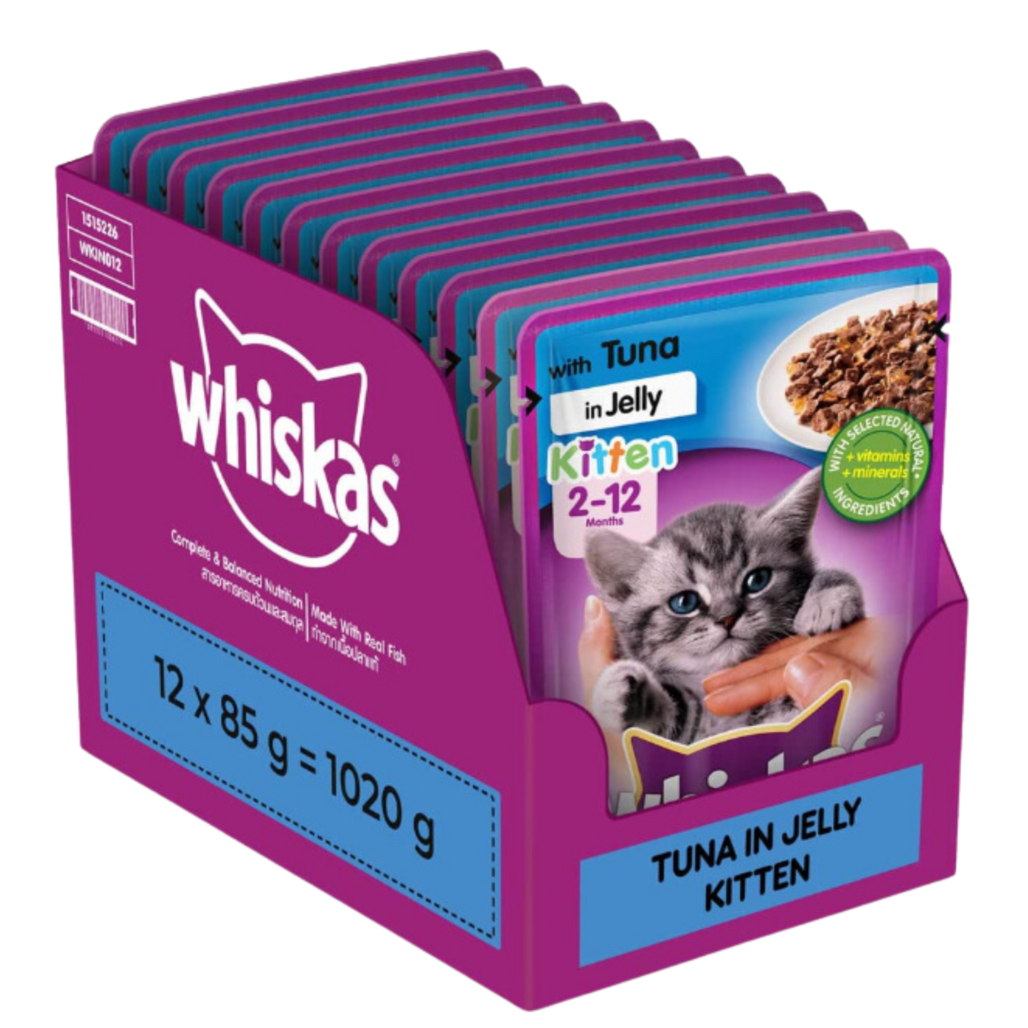 Whiskas With 'Tuna In Jelly' (Pouch) Pack Of 12