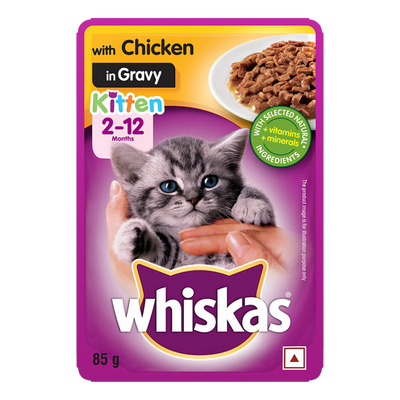 Whiskas Kitten With Chicken In Gravy (Pouch)