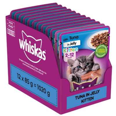 Whiskas Kitten With Tuna In Jelly (Pouch)pack of 12