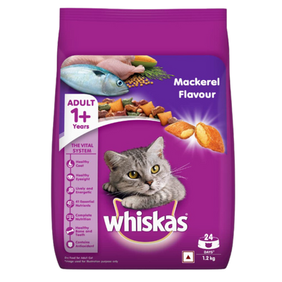 Whiskas 'Mackerel Flavour' Cat Dry Food(1.2Kg)