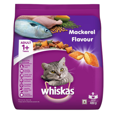 Whiskas 'Mackerel Flavour' Cat Dry Food(480g)