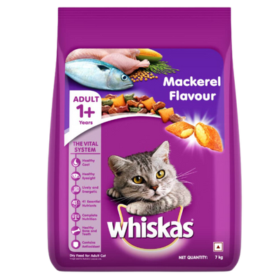 Whiskas 'Mackerel Flavour' Cat Dry Food(7Kg)