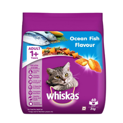 Whiskas 'Ocean Fish Flavour' Cat Dry Food(3Kg)