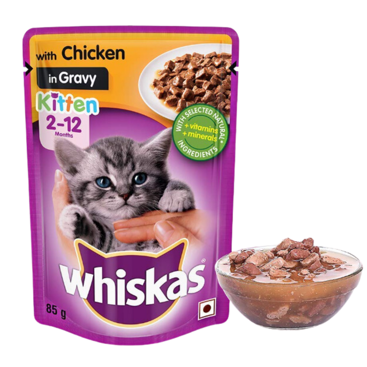 Whiskas With 'Chicken In Gravy' (Pouch)