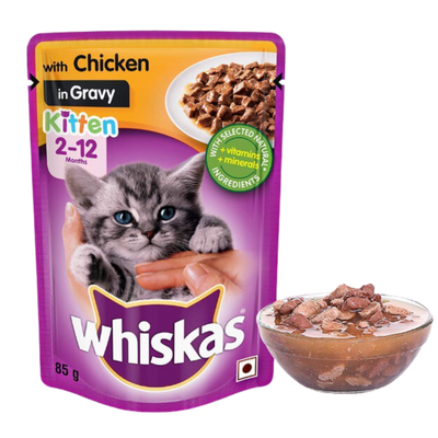 Whiskas With 'Chicken In Gravy' (Pouch)